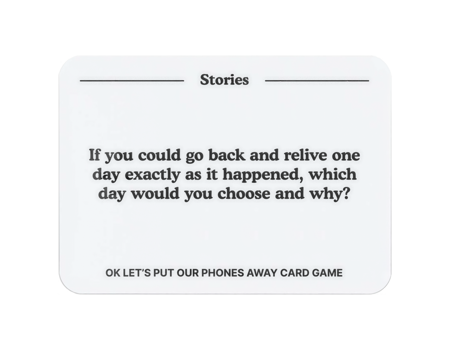 OK Let's Put Our Phones Away Card Game