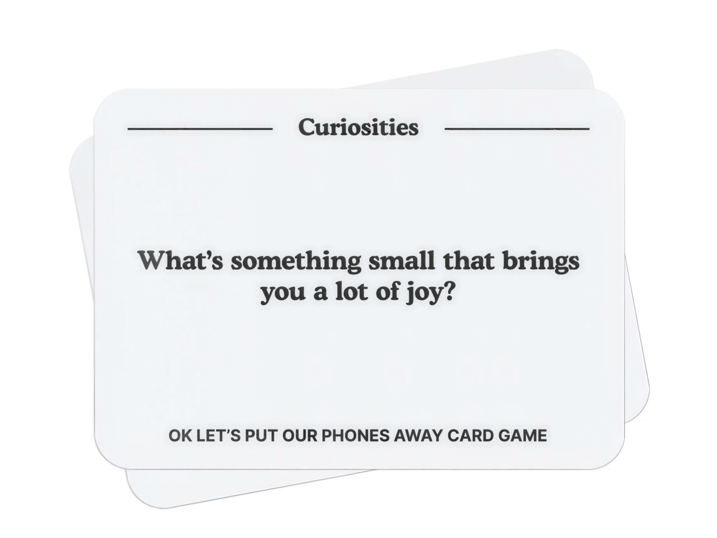 OK Let's Put Our Phones Away Card Game